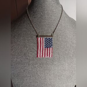 Chain Mail U.S. Flag Necklace!